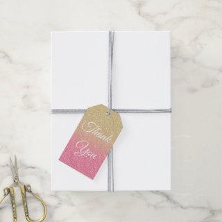 Beautiful Gold Pink Glitter Ombre Gift Tags