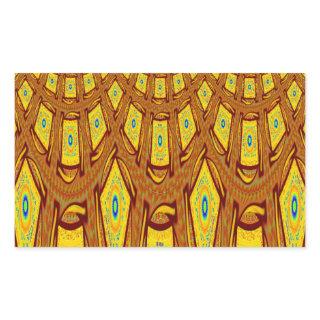 Beautiful Golden Brown African Tribal Print vector Rectangular Sticker