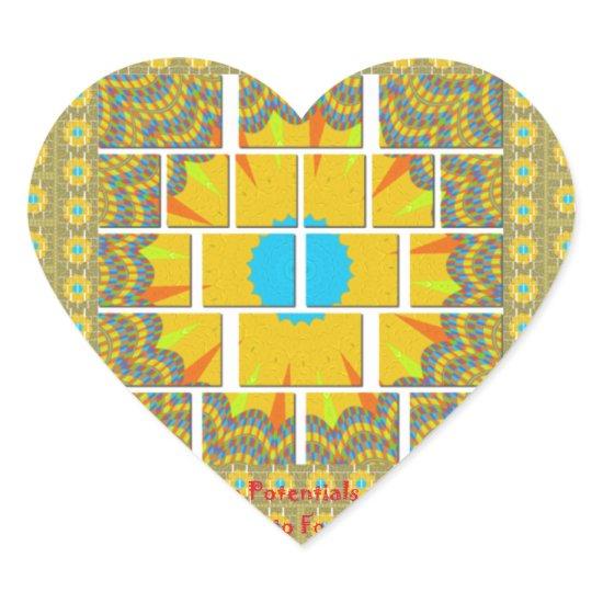 Beautiful golden yellow amazing graphic design   heart sticker