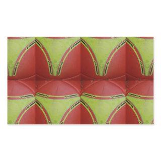 Beautiful Golden yellow geometrical pattern design Rectangular Sticker