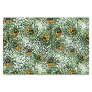 Beautiful Green Peacock Feather Tissue Paper