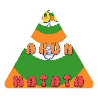 Beautiful India National Flag Colors Hakuna Matata Triangle Sticker