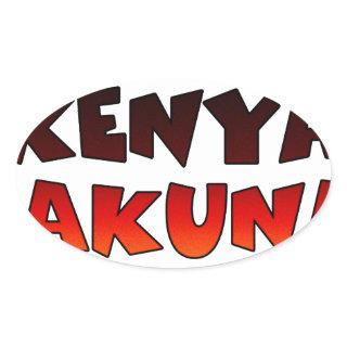 Beautiful Jambo Kenya Hakuna Matata Lovely Art  Oval Sticker