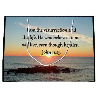 BEAUTIFUL JOHN 11:25 SUNRISE PHOTO LARGE GIFT BAG
