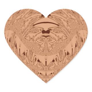 Beautiful Lovely African Lion head vector pattern  Heart Sticker