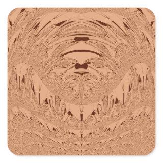 Beautiful Lovely African Lion head vector pattern  Square Sticker