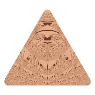 Beautiful Lovely African Lion head vector pattern  Triangle Sticker
