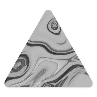 Beautiful Lovely Ash Gray Texture Color Art Print Triangle Sticker