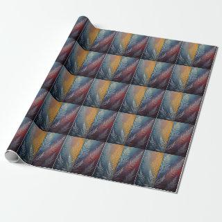 Beautiful multi colored ice crystal feathered