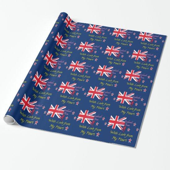 Beautiful New Zealand Flag Art Print Design