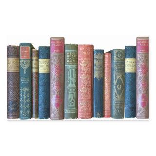 Beautiful old vintage books, book spines rectangular sticker