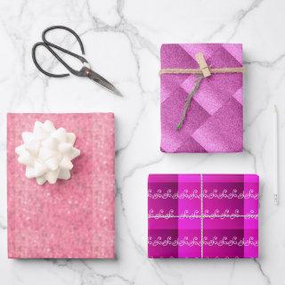 Beautiful Pink Faux Glitter  Sheets
