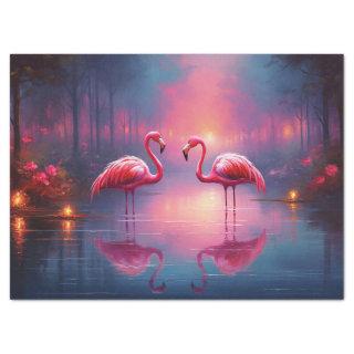 Beautiful Pink Flamingo Bird Decoupage Tissue Paper
