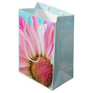 Beautiful Pink Flower Close Up Photo Medium Gift Bag