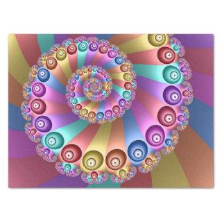 Beautiful Rainbow Colors Abstract Fractal Art Tissue Paper