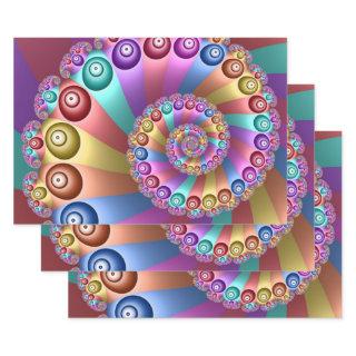 Beautiful Rainbow Colors Abstract Fractal Art  Sheets