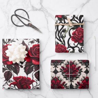 Beautiful Red Gothic Roses  Sheets
