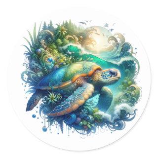 Beautiful Sea Turtle Sticker