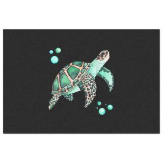 Beautiful Sea Turtle Watercolor Tissue Paper