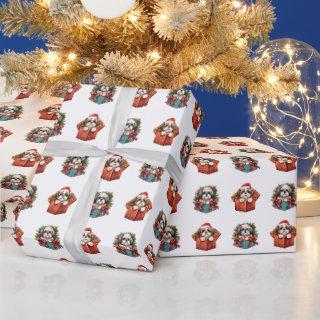 Beautiful Shih-tzu Dog Christmas Pattern