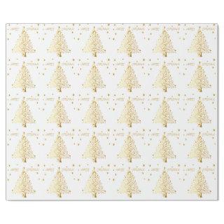 Beautiful starry metallic gold Christmas tree