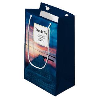 Beautiful Sunset on a Calm Lake Party Thank You Small Gift Bag