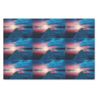 Beautiful Sunset on a Calm Lake Pattern Tissue Paper