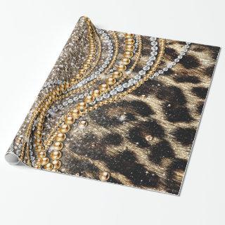 Beautiful trendy leopard faux animal print