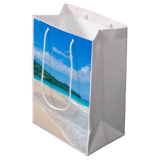 Beautiful Tropical Destination Scenic Beach Medium Gift Bag