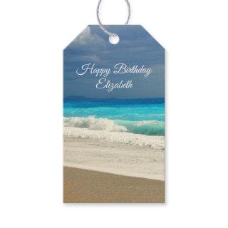Beautiful Turquoise Blue Sea Tropical Photography Gift Tags