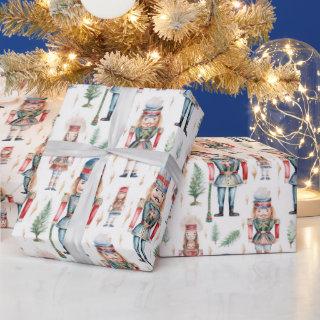 Beautiful Watercolor Christmas Nutcracker