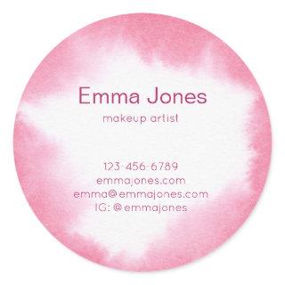 Beautiful Watercolor Rose  Classic Round Sticker