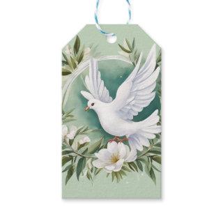 Beautiful White Peace Dove Gift Tags