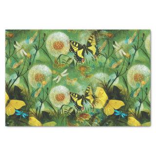 Beautiful Wildflowers and Butterflies Nature   Tissue Paper