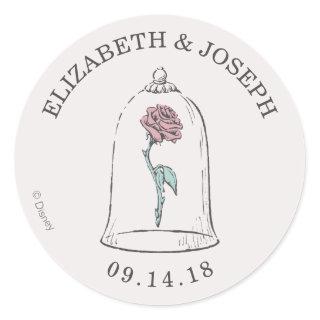 Beauty and the Beast | Enchanted Rose Wedding Classic Round Sticker