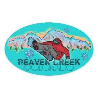 Beaver Creek Colorado mountain snowboard stickers