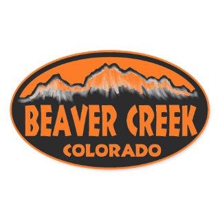 Beaver Creek Colorado orange oval stickers