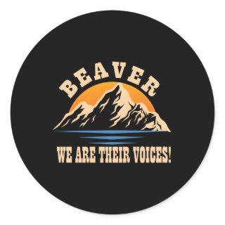 Beaver For Classic Round Sticker