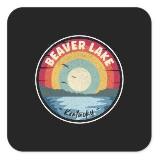Beaver Lake Kentucky Colorful Scene Square Sticker