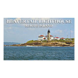 Beavertail Lighthouse, Rhode Island Rectangular Sticker