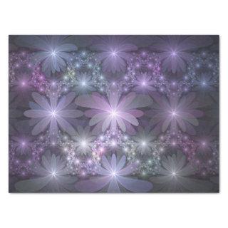 Bed of Flowers Trendy Shiny Abstract Fractal Art Tissue Paper