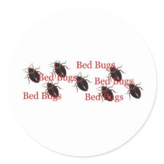 bedbugs classic round sticker