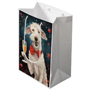 Bedlington Terrier New Year Medium Gift Bag