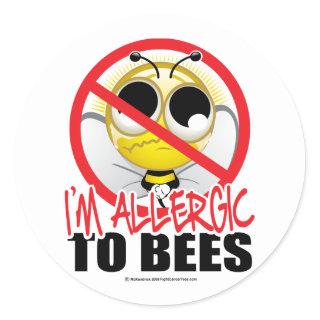 Bee Allergy Classic Round Sticker