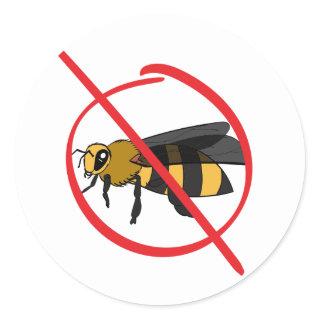 Bee Allergy Classic Round Sticker