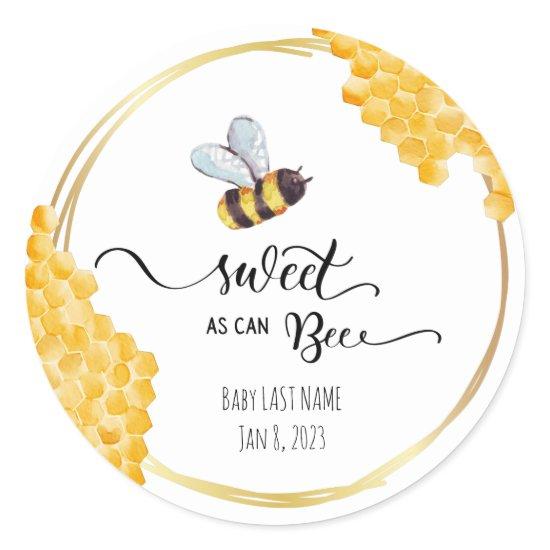 Bee Baby Shower Sticker