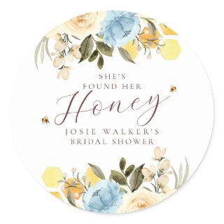 Bee Bridal Shower Classic Round Sticker