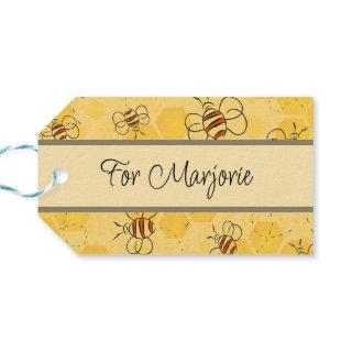 Bee Buzzing Honey Bees Cute  Gift Tags