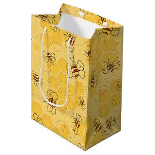 Bee Buzzing Honey Bees Cute  Medium Gift Bag