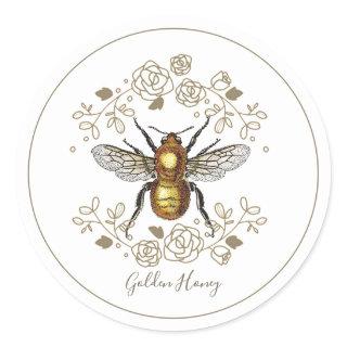 Bee Classic Round Sticker